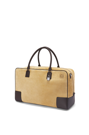 LOEWE Amazona 44 bag in suede and calfskin Gold/Chocolate Brown plp_rd