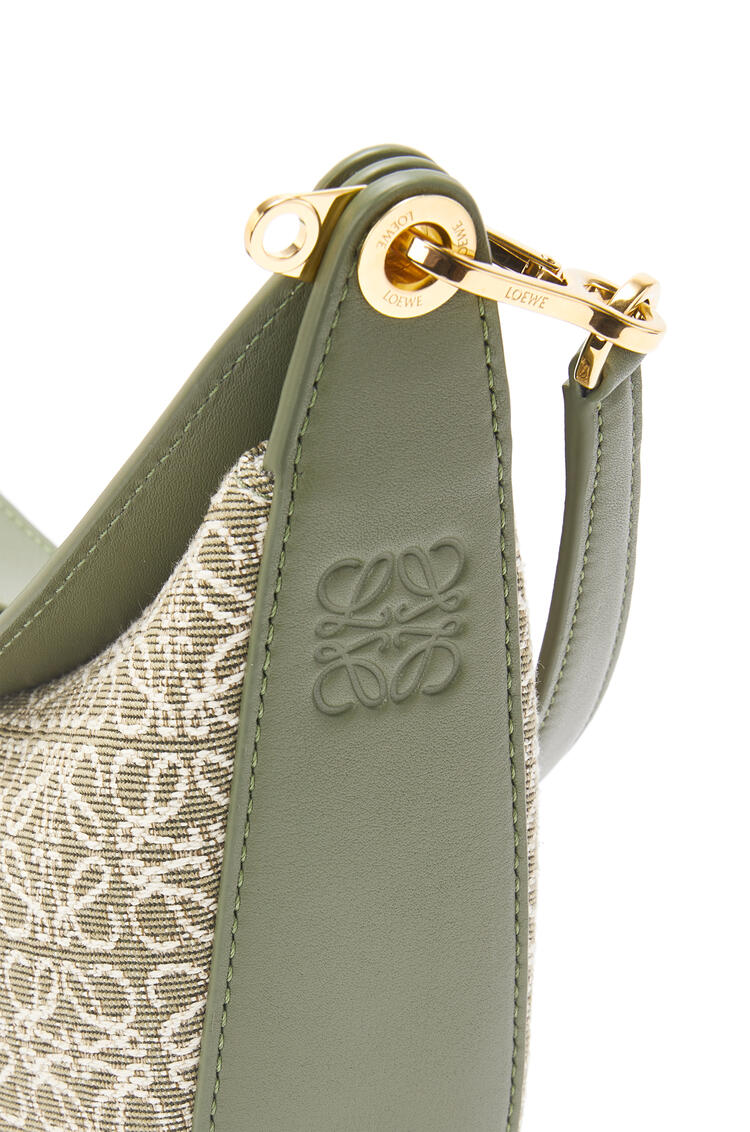 LOEWE Small LOEWE Luna bag in Anagram jacquard and classic calfskin Green/Avocado Green