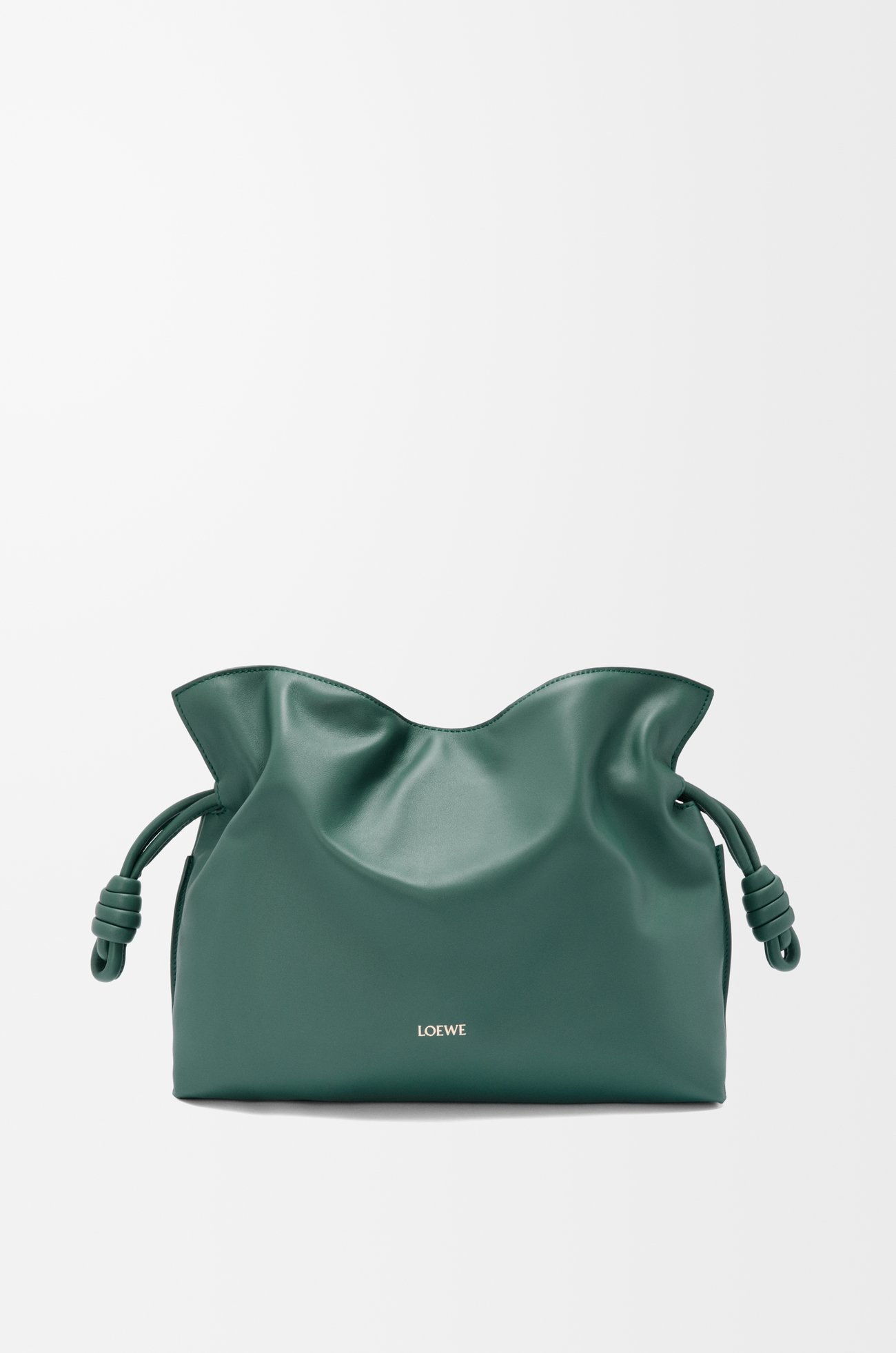 LOEWE 中型納帕小牛皮 Flamenco 手拿包 香根草色