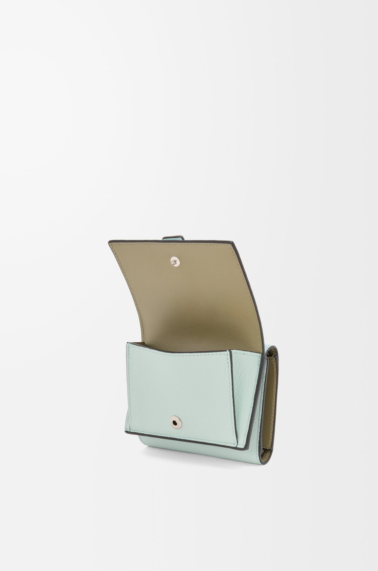 LOEWE Trifold wallet in soft grained calfskin Frozen/Clay