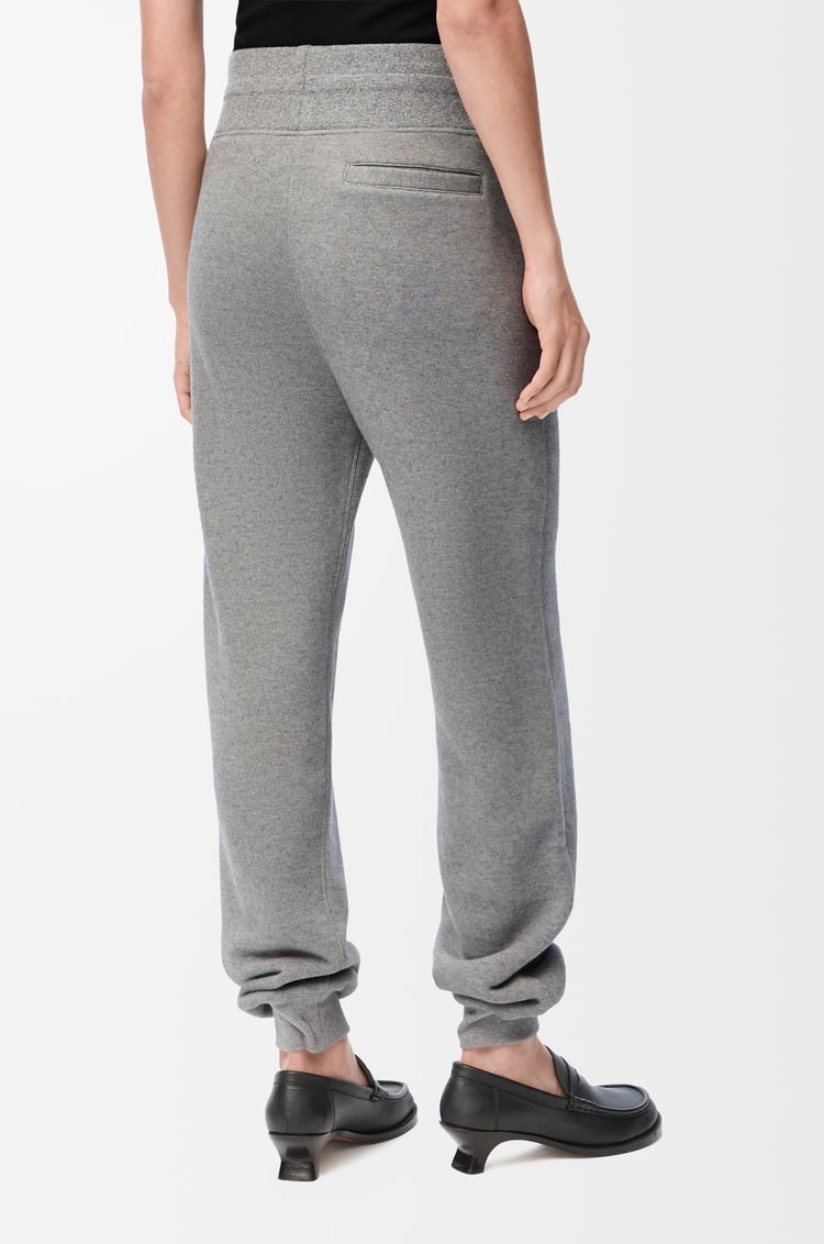 LOEWE Pantalon en coton et cachemire Gris Chiné