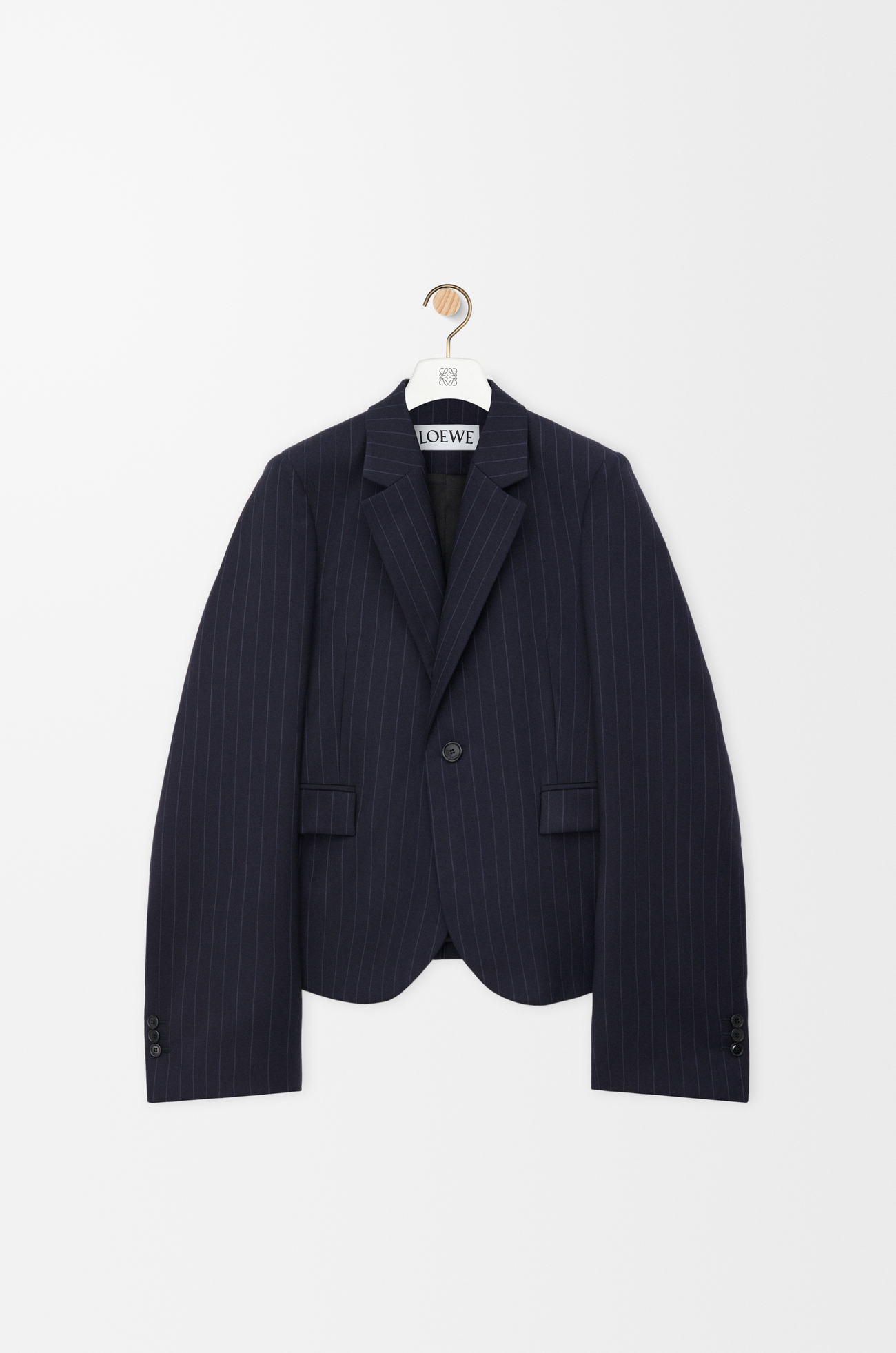 LOEWE Jacket in wool Navy/Grey plp_rd