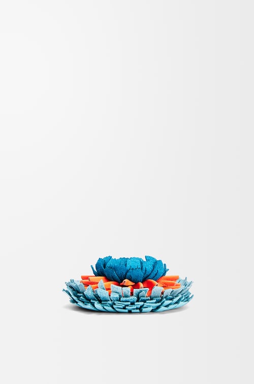 LOEWE Flower die in classic calfskin Aqua