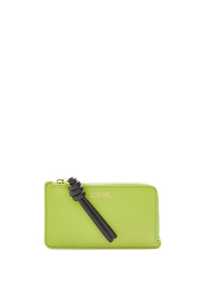 LOEWE Knot coin cardholder in shiny nappa calfskin Anise/Black plp_rd