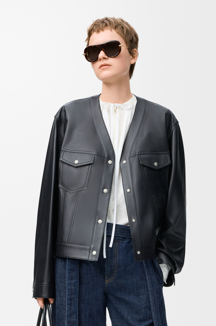 LOEWE Cardigan in nappa lambskin Black