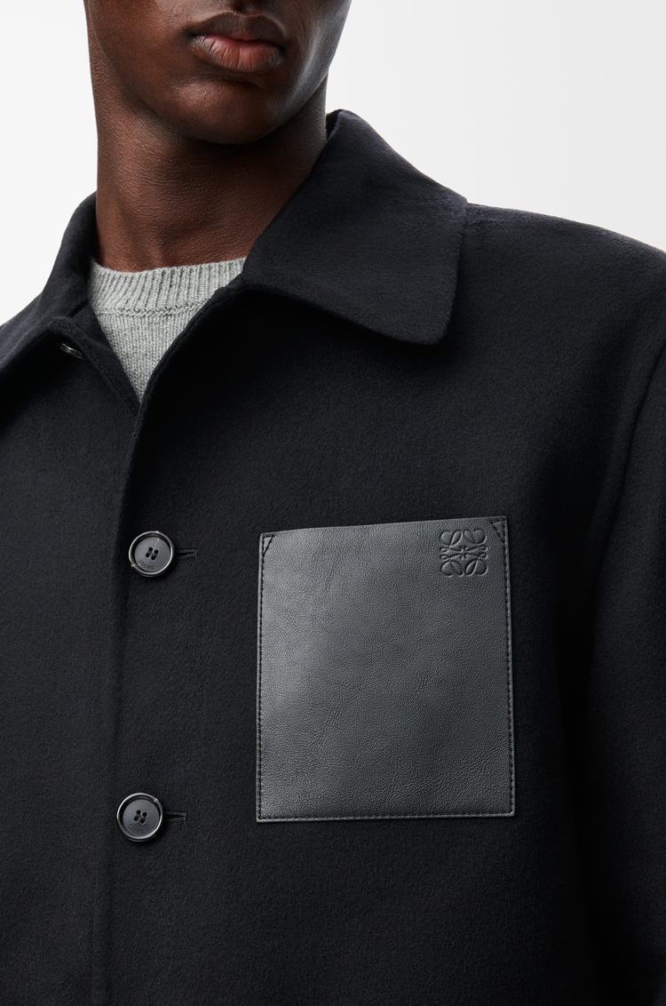 LOEWE Veste utilitaire en laine et cachemire Noir