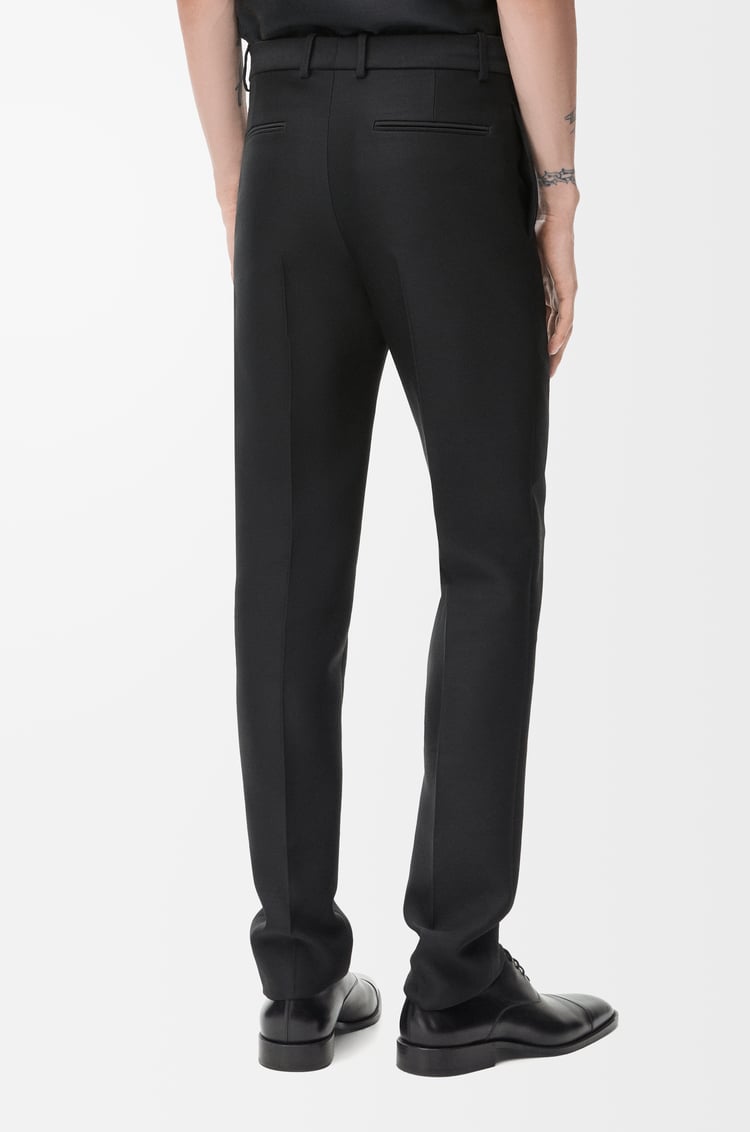 LOEWE Trousers in wool and silk Black