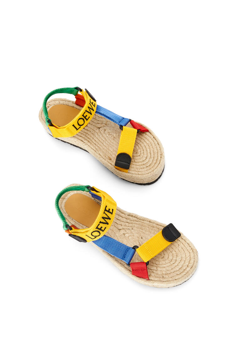 LOEWE Strappy espadrille in nylon Yellow/Multicolour pdp_rd