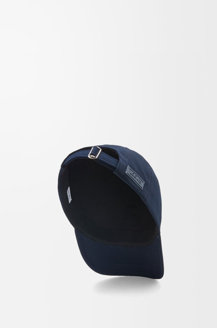 LOEWE Patch cap in canvas Deep Navy