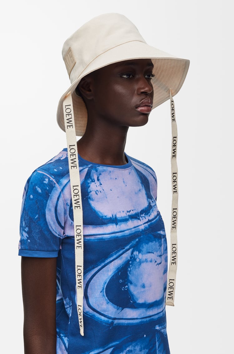 LOEWE Fisherman hat in canvas Soft White