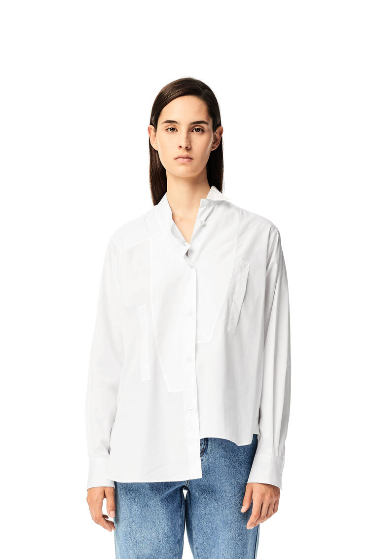 LOEWE Camisa asimétrica en algodón Blanco pdp_rd