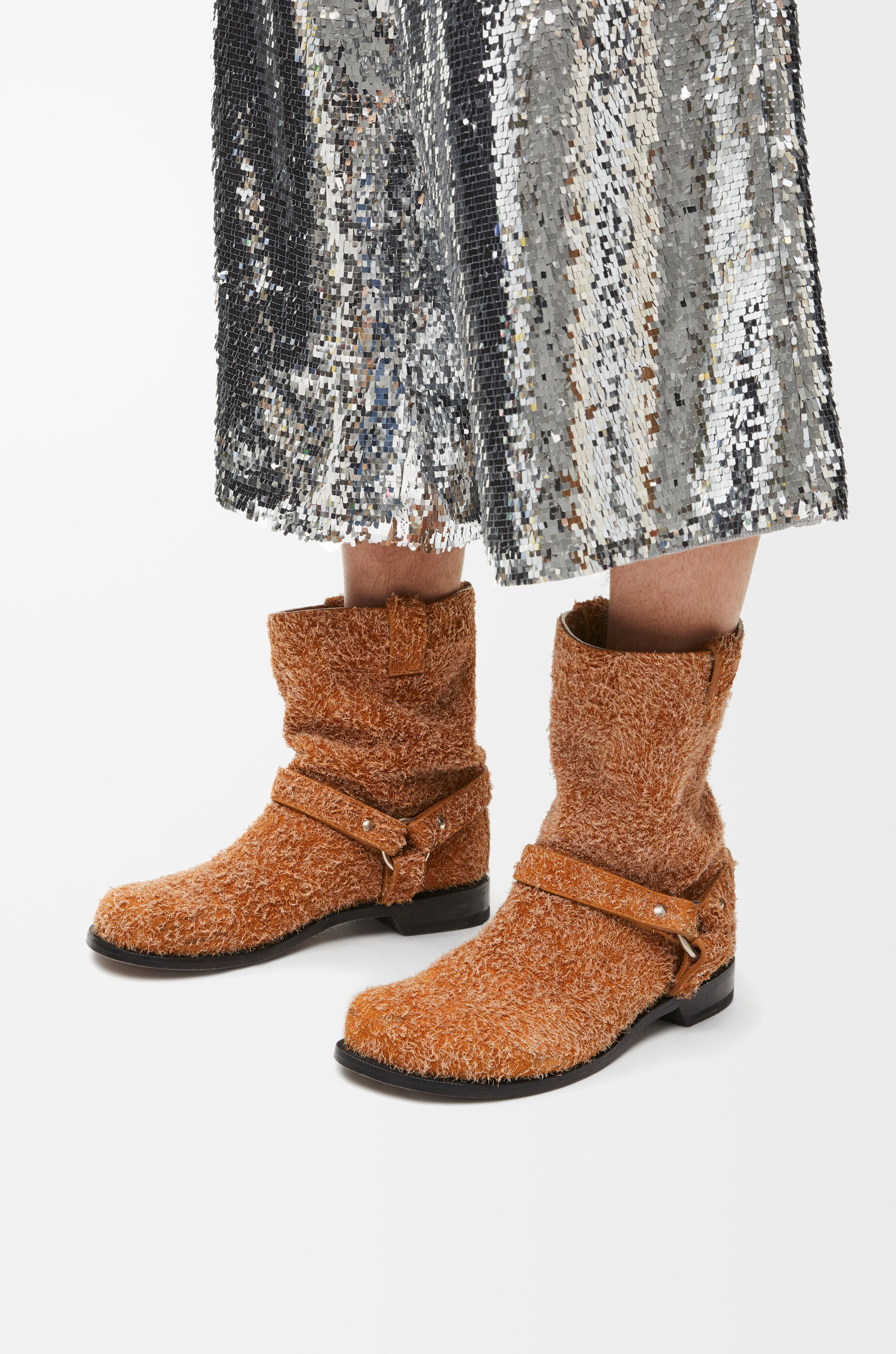 Tan biker boots hotsell