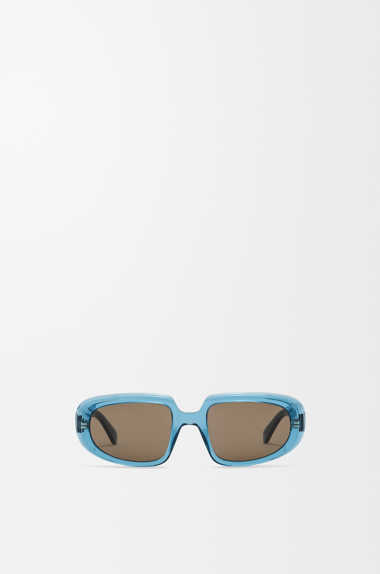 LOEWE 迷你 Anagram Steps 长方形太阳镜 Transparent Blue