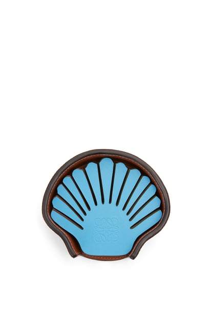 LOEWE Shell coaster set in calfskin Tan/Multicolor