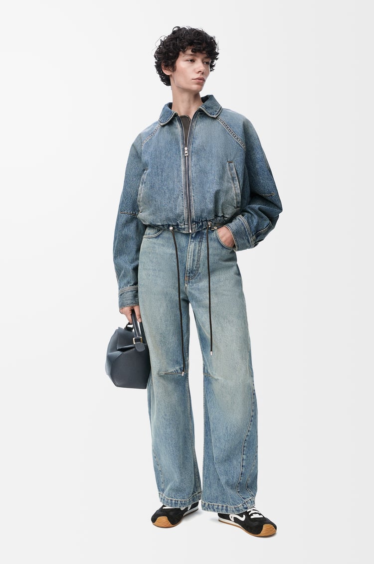 LOEWE Veste ballon en denim Denim Délavé