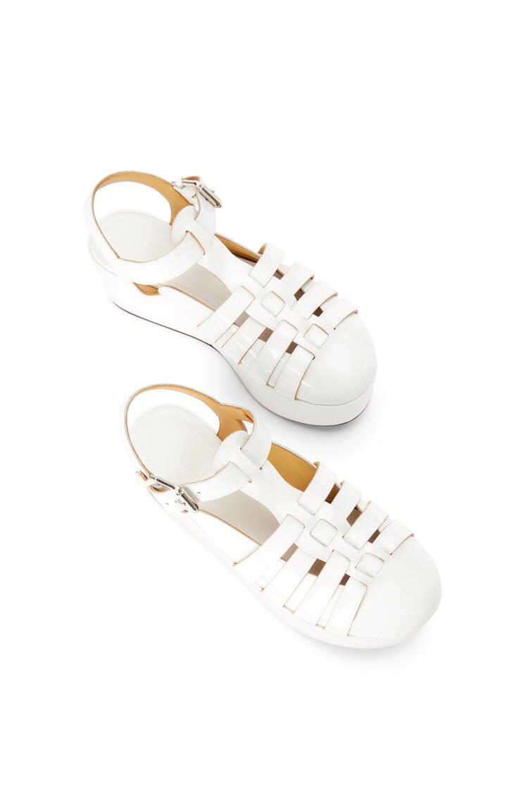 LOEWE Wedge sandal in calfskin Soft White pdp_rd