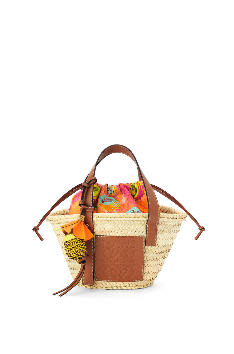 LOEWE 小号棕榈叶和牛皮革 Basket 手袋 Natural/Tan pdp_rd