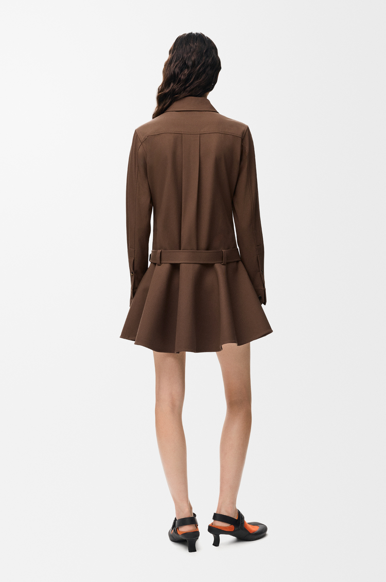 LOEWE Robe en coton Marron