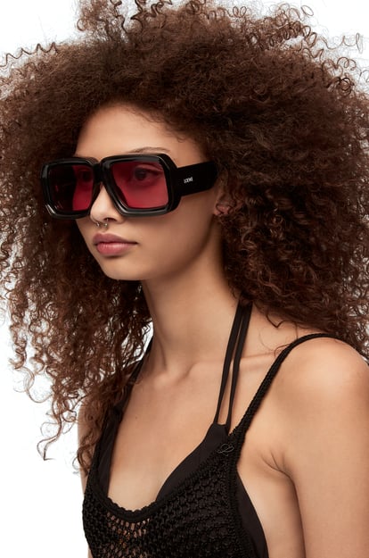 LOEWE Paula's Ibiza dive in mask sunglasses in acetate 亮黑色 plp_rd
