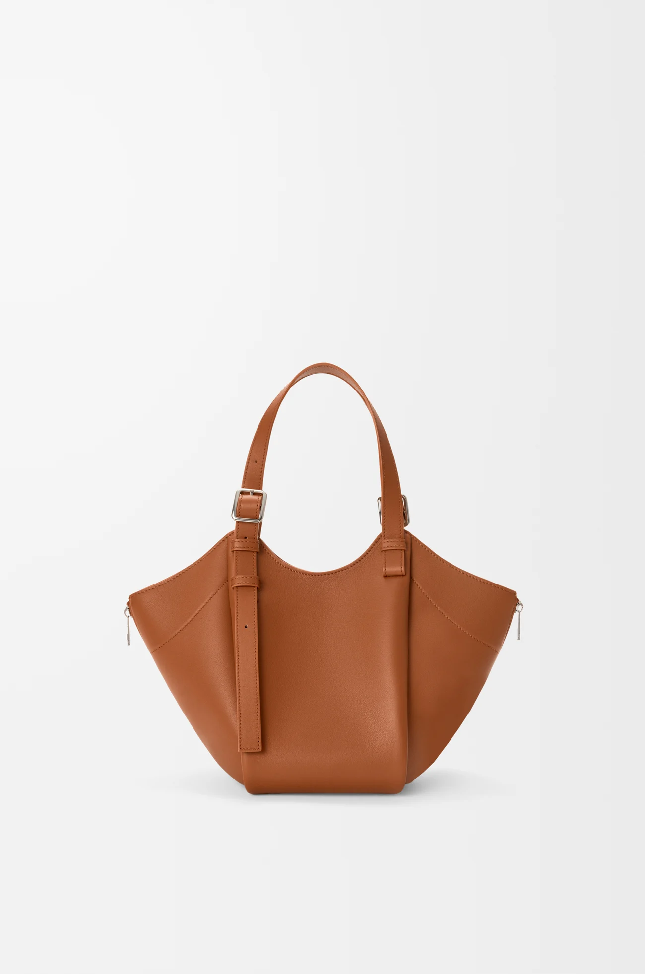 LOEWE Borsa Hammock Flip in pelle di vitello classica Marrone Scoiattolo