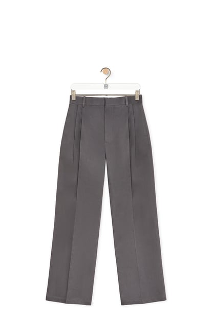 LOEWE Pleated trousers in cotton 深色 plp_rd
