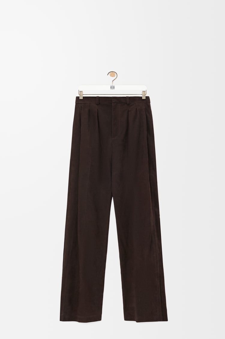 LOEWE Pantalón en nobuck Marrón Oscuro