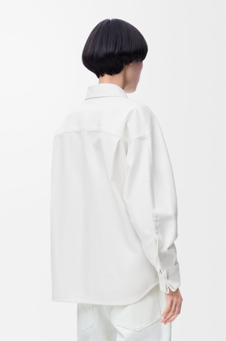 LOEWE 单宁布包裹式衬衫 白色