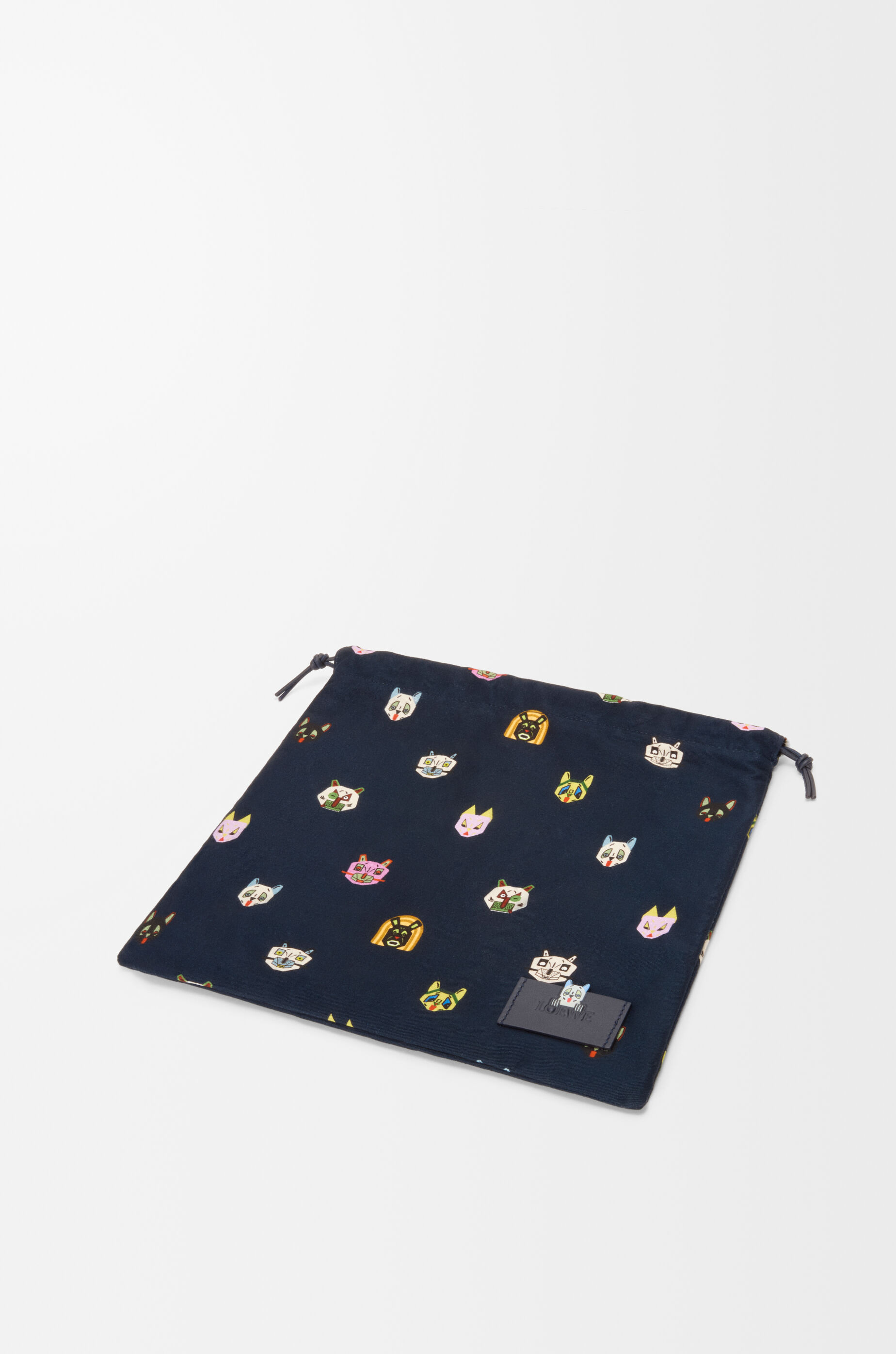 キャッツ ドローストリングポーチ スモール（キャンバス） ブルー