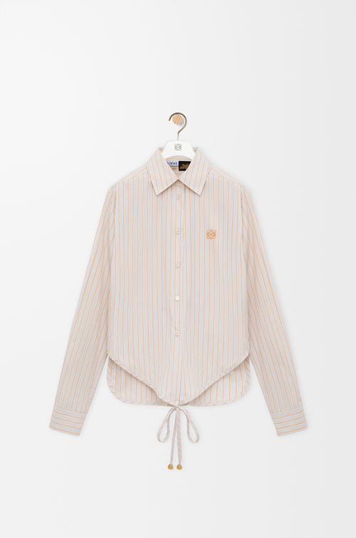 LOEWE Shirt in cotton Beige/Orange