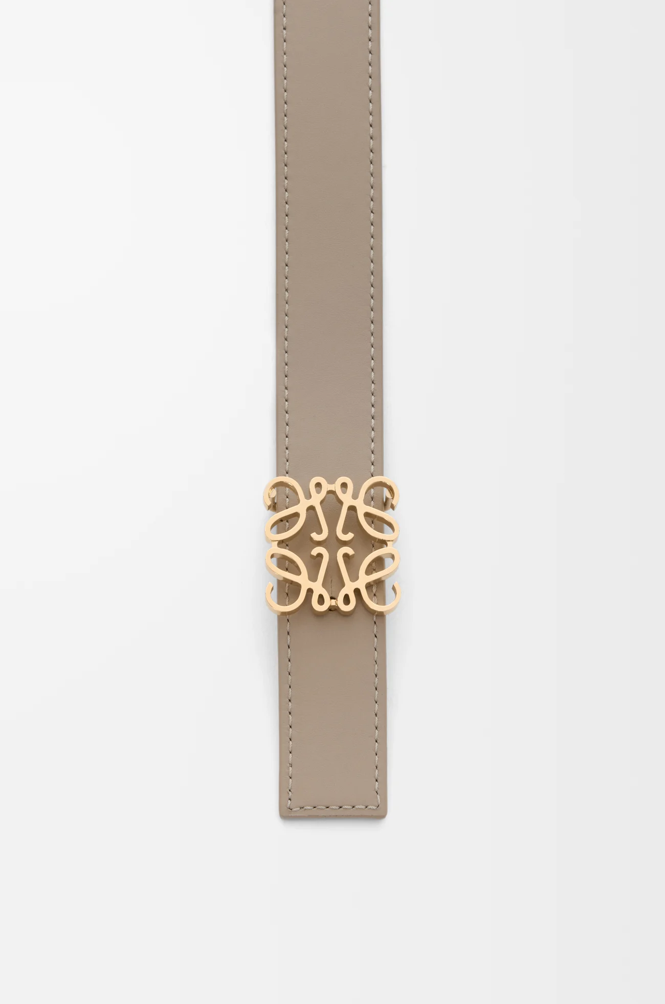 LOEWE リバーシブル アナグラム ベルト（サプルグレインカーフ） クレイ/ゴールド