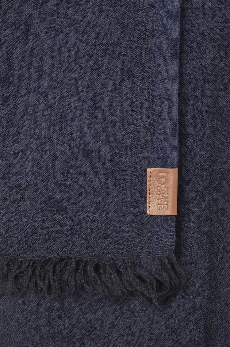 LOEWE Scarf in cashmere Navy Blue