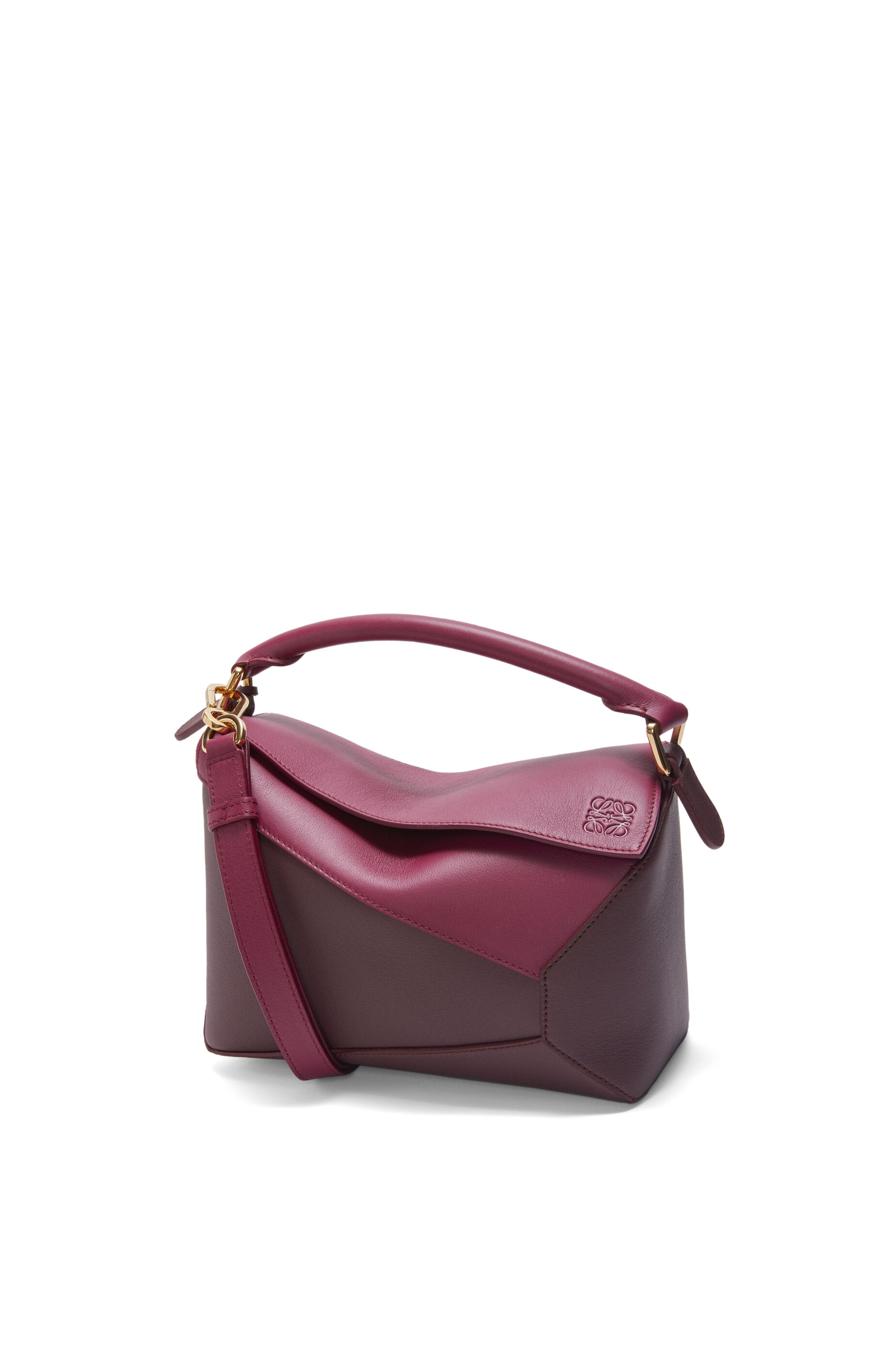 Small Puzzle bag in classic calfskin Crimson Dark Burgundy LOEWE