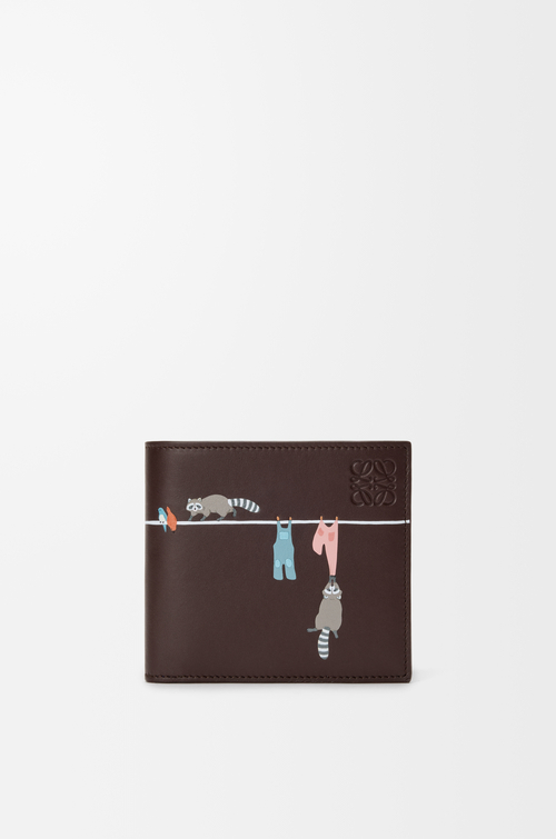 LOEWE アライグマ バイフォールド コインウォレット（ナパカーフ） ダークブラウニー