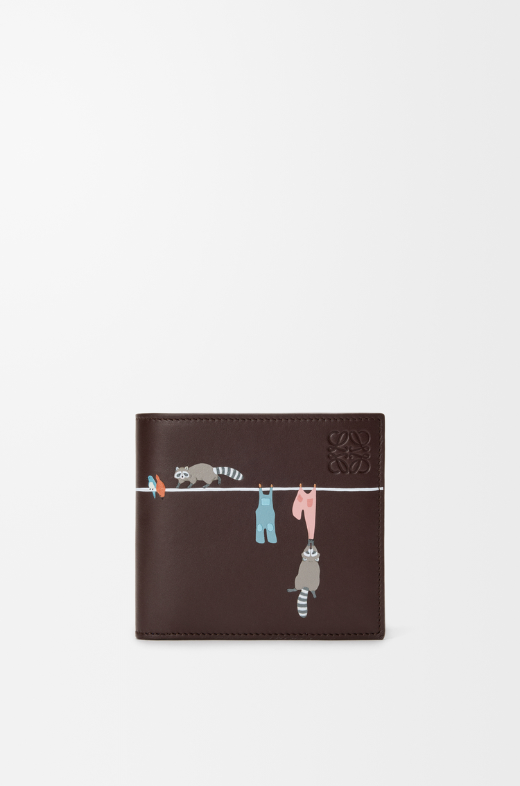 LOEWE アライグマ バイフォールド コインウォレット（ナパカーフ） ダークブラウニー