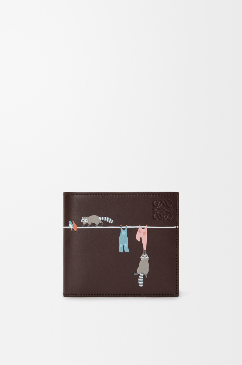 LOEWE アライグマ バイフォールド コインウォレット（ナパカーフ） ダークブラウニー