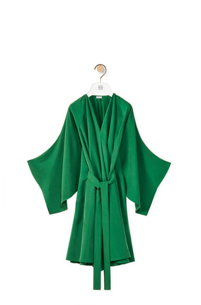 LOEWE Draped dress in silk Forest Green plp_rd