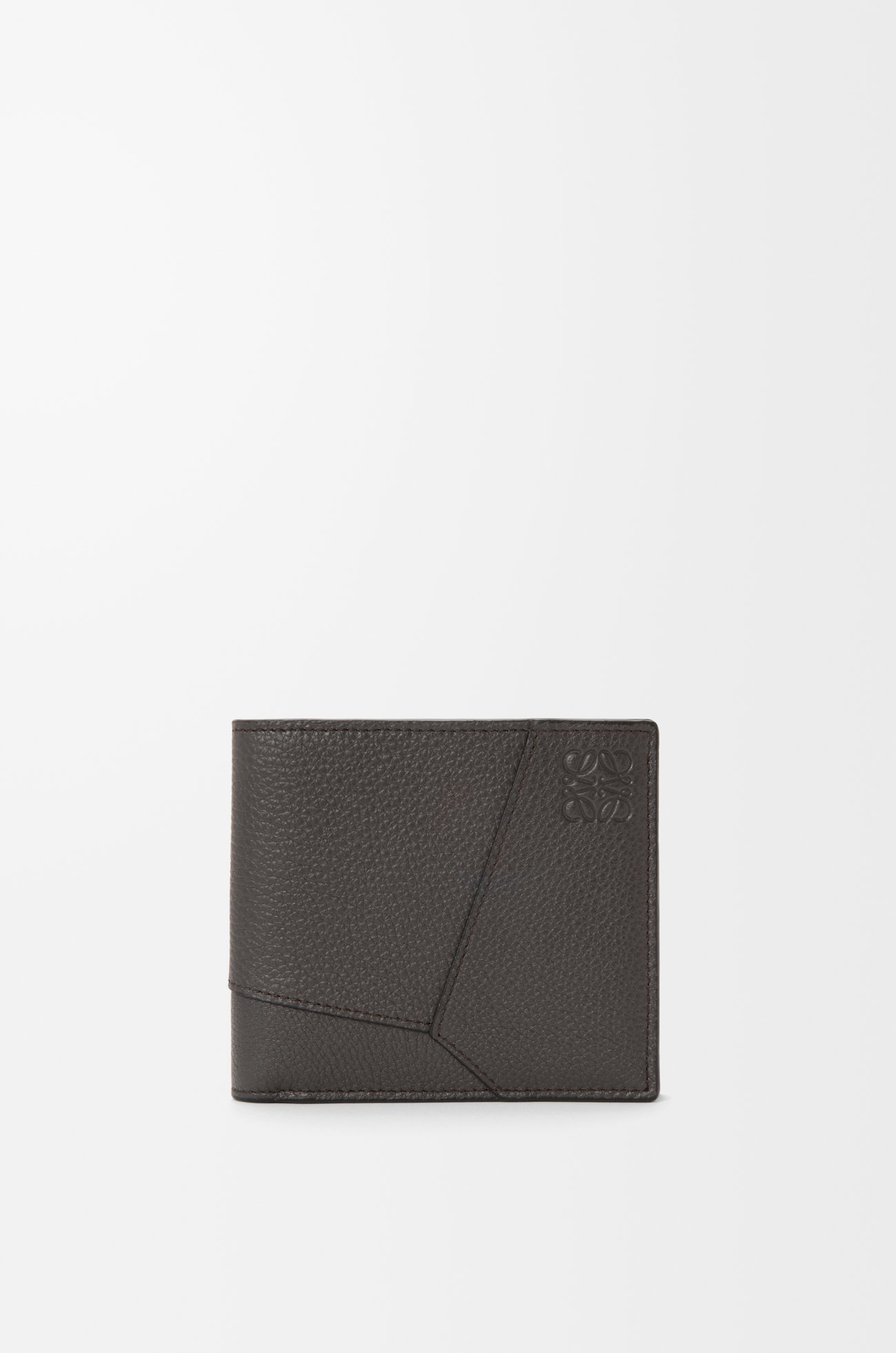 LOEWE 퍼즐 바이폴드 지갑 - 유연한 그레인 카프스킨 다크 그레이