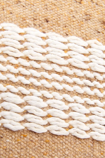 LOEWE Cojín de rayas en lana y lino Beige Claro/Multicolor plp_rd