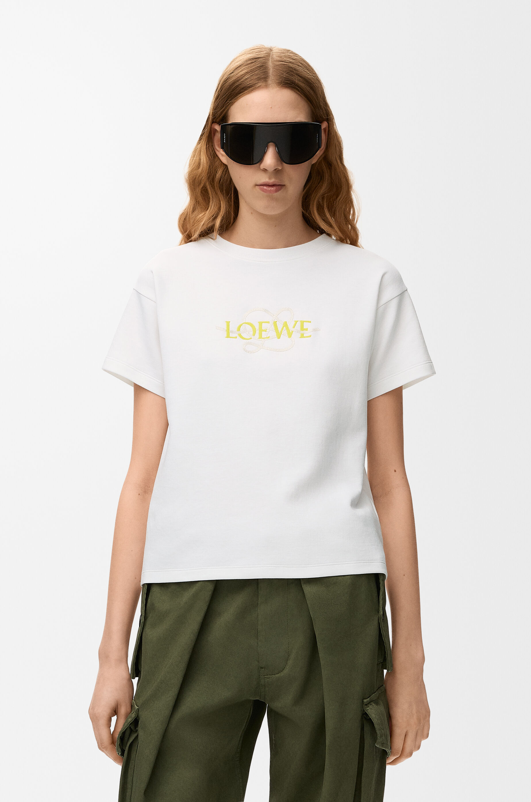 レギュラーフィット Tシャツ（コットンブレンド） ホワイト - ロエベ