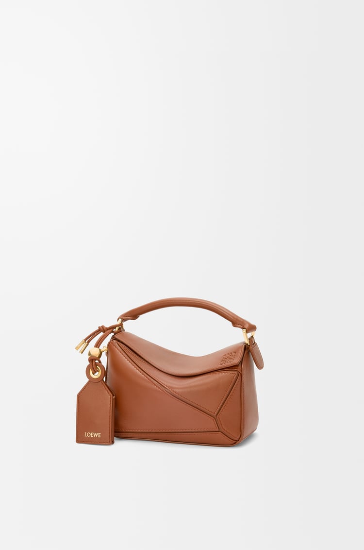 LOEWE Mini Featherlight Puzzle bag in nappa lambskin Pecan