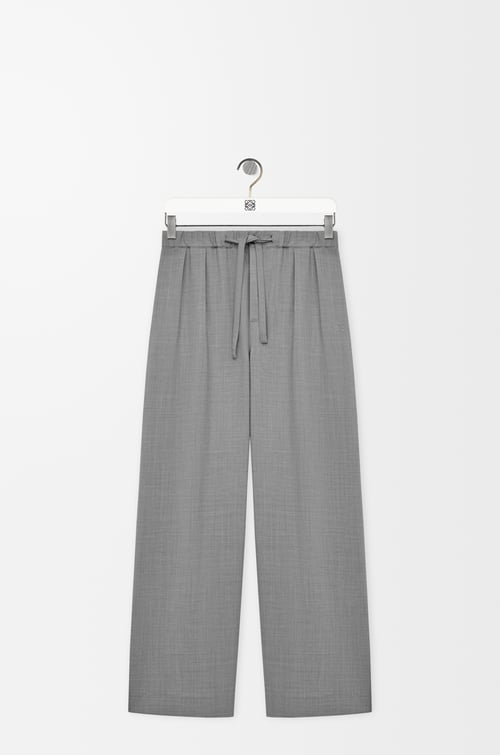 LOEWE Pantalón con cordón en lana Gris