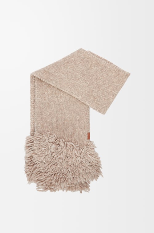 LOEWE Bufanda en mezcla de alpaca Beige plp_rd
