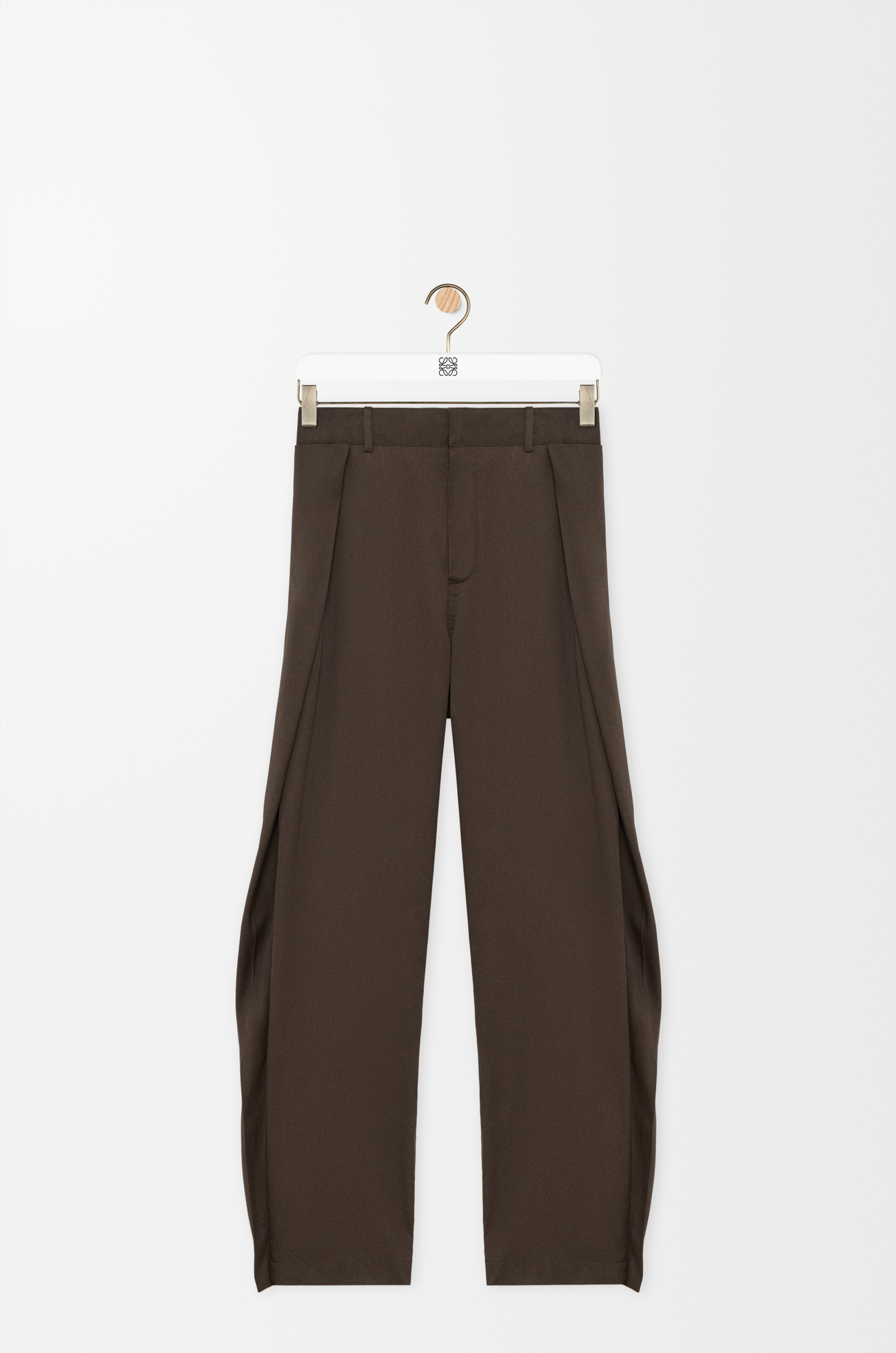 LOEWE Pantalón en algodón y seda Marrón