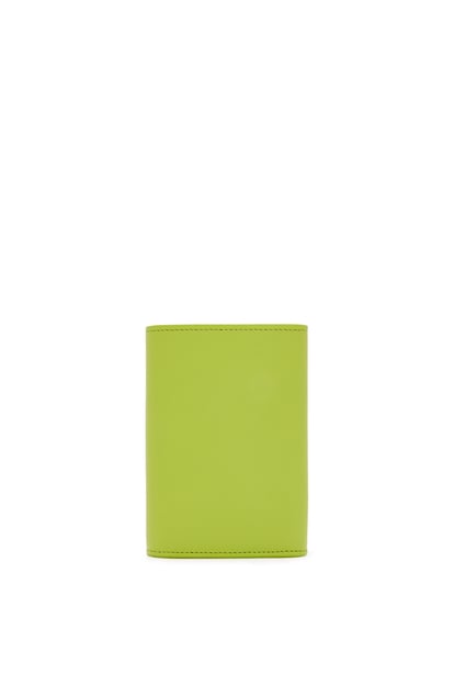 LOEWE Pebble small vertical wallet in shiny nappa calfskin Green Leaf plp_rd