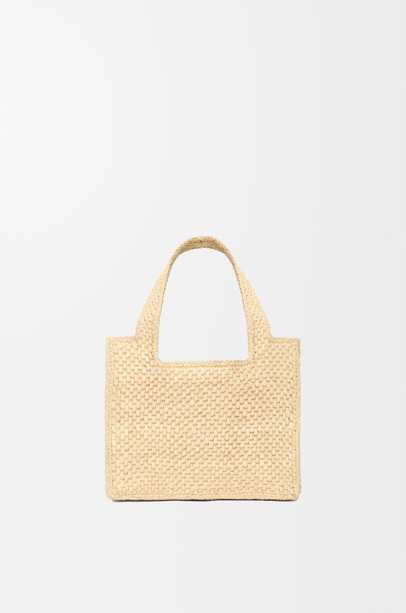 LOEWE Mini LOEWE Font tote in raffia Natural