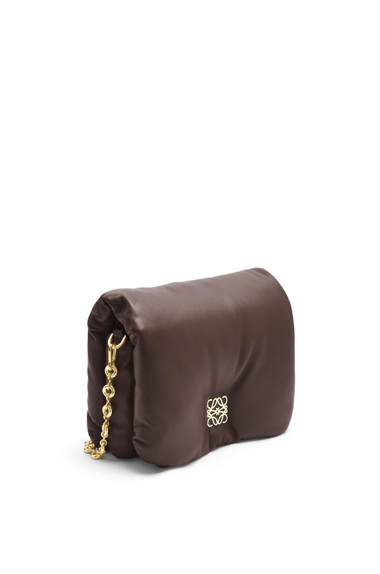 LOEWE Puffer Goya bag in shiny nappa lambskin Dark Chocolate