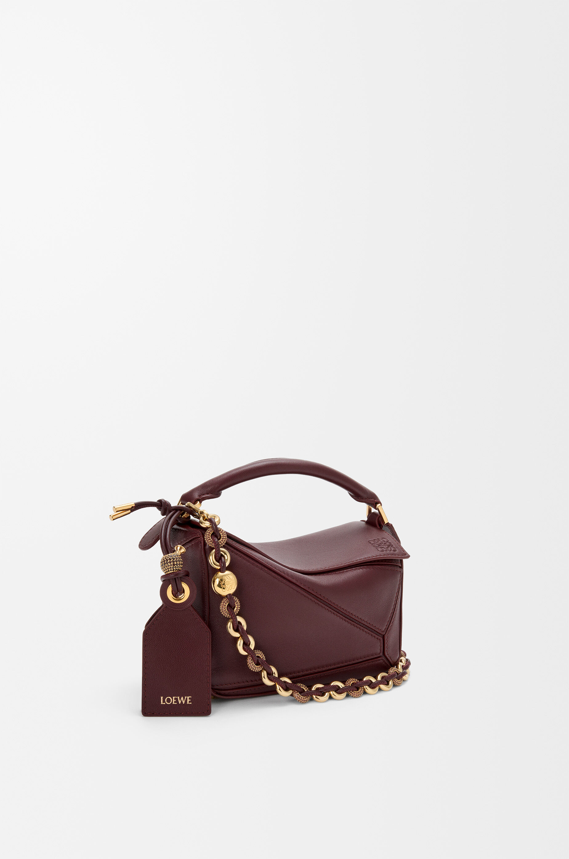 Mini Featherlight Puzzle bag in mellow nappa lambskin Red - LOEWE