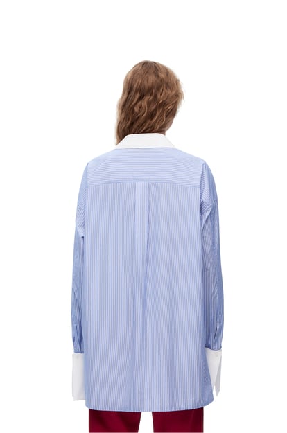 LOEWE Deconstructed shirt in striped cotton Blue/White plp_rd