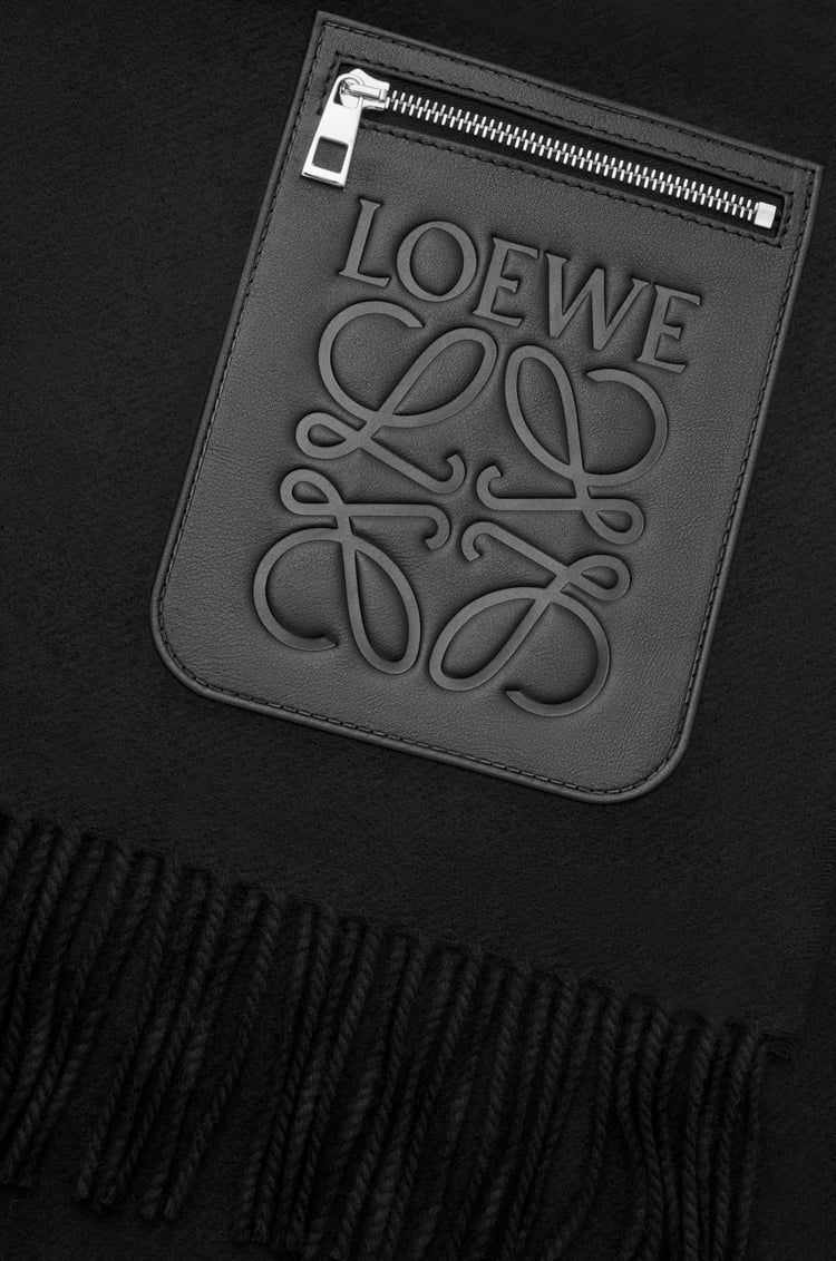 LOEWE Bufanda en lana y cashmere Negro