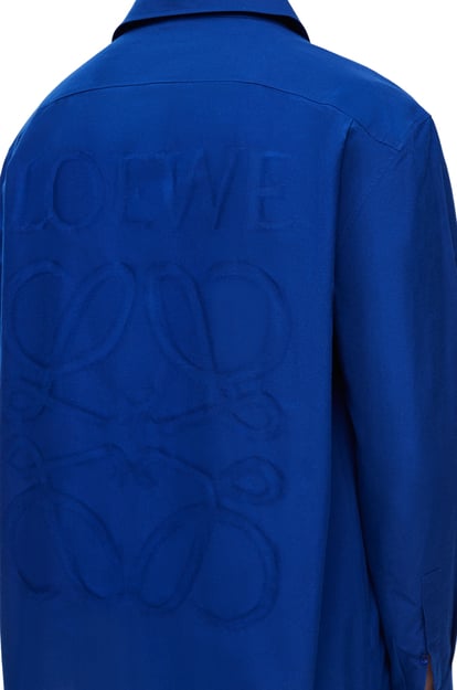 LOEWE Hooded overshirt in cotton Bluette plp_rd